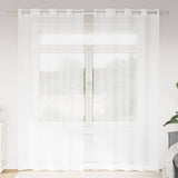 Vidaxl voile gordijn met gordijnen 2 pcs wit 245 x 140 cm polyester