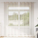 Vidaxl voile gordijn met gordijnen 2 pcs zand 245 x 140 cm polyester