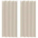 Vidaxl voile gordijn met gordijnen 2 pcs zand 245 x 140 cm polyester