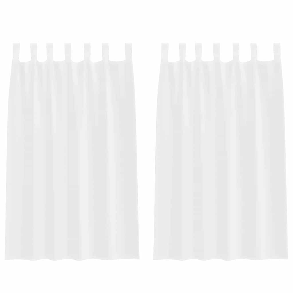 Vidaxl voile gordijn met gordijnen 2 pcs wit 175 x 140 cm polyester