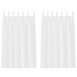 Vidaxl voile gordijn met gordijnen 2 pcs wit 175 x 140 cm polyester