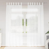 Vidaxl voile gordijn met gordijnen 2 pcs wit 260 x 140 cm polyester