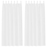 Vidaxl voile gordijn met gordijnen 2 pcs wit 260 x 140 cm polyester