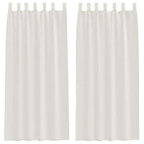 Vidaxl voile gordijn met gordijnen 2 pcs crème 260 x 140 cm polyester