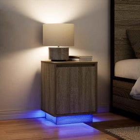 Vidaxl nachtkastjes met led-verlichting 2 st sonoma eikenkleurig