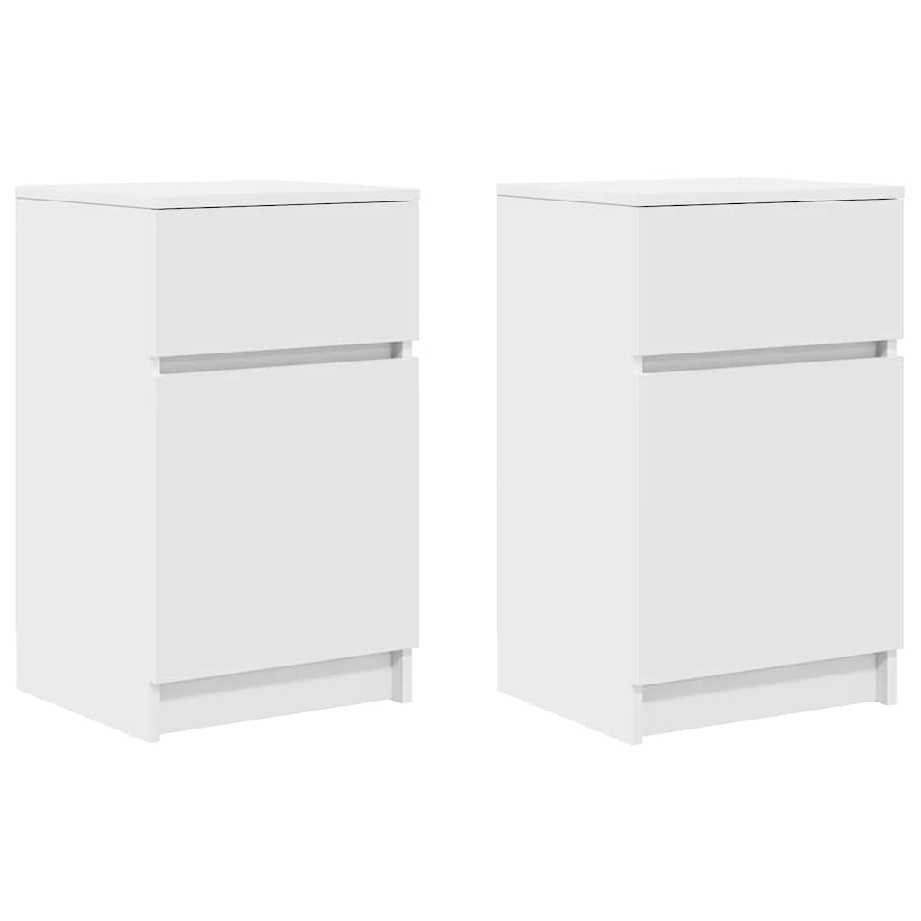 Vidaxl nachtkastjes 2 st 39x35x65 cm bewerkt hout wit