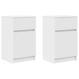 Vidaxl nachtkastjes 2 st 39x35x65 cm bewerkt hout wit