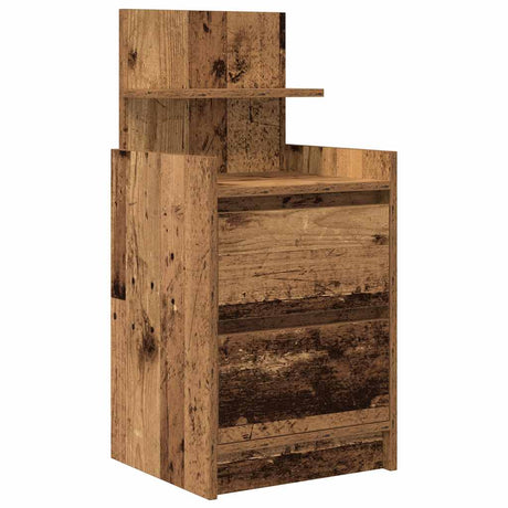 Vidaxl nachtkastje met 2 lades 38x34x80 cm oud houtkleurig
