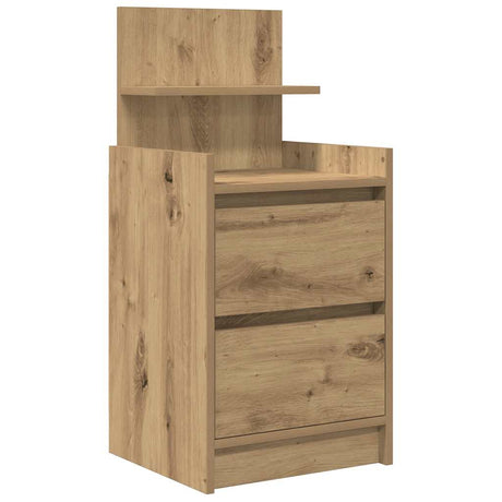 Vidaxl nachtkastje met 2 lades 38x34x80 cm artisanaal eikenkleurig