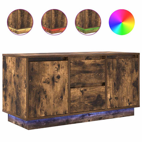 Vidaxl tv-meubel met led-verlichting 100x41x50 cm gerookt eikenkleurig