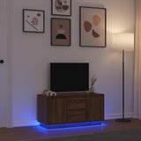Vidaxl tv-meubel met led-verlichting 100x41x50 cm bruin eikenkleur