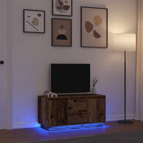 Vidaxl tv-meubel met led-verlichting 100x41x50 cm oud houtkleurig
