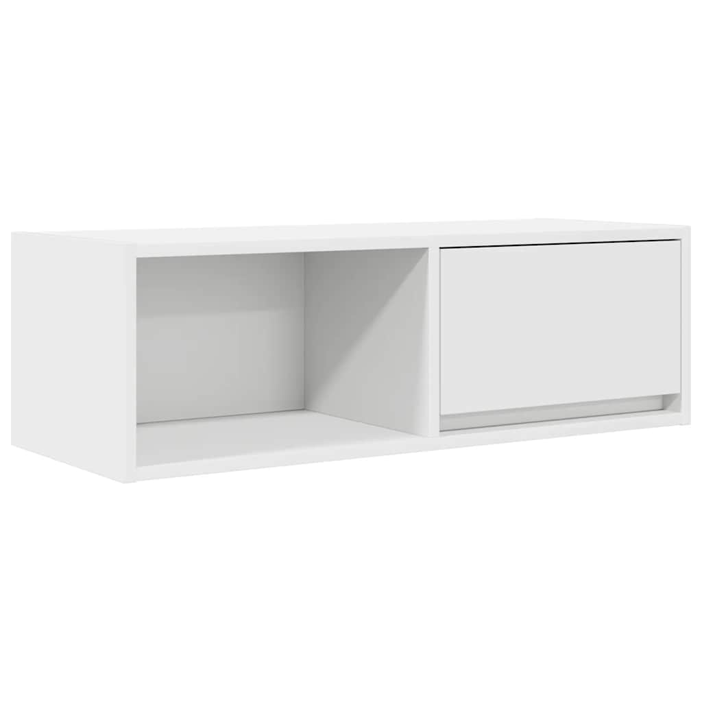 Vidaxl tv-meubel 80x31x25,5 cm bewerkt hout wit