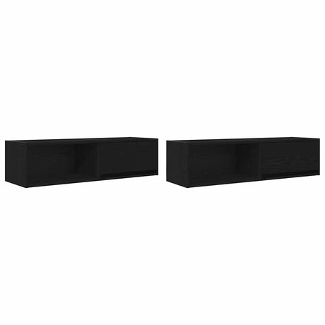 Vidaxl tv-meubelen 2 st 100x31x25,5 cm bewerkt hout zwart