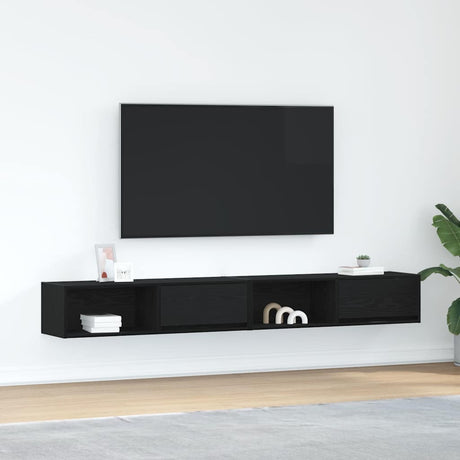Vidaxl tv-meubelen 2 st 100x31x25,5 cm bewerkt hout zwart