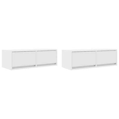 Vidaxl tv-meubelen 2 st 80x31x25,5 cm bewerkt hout wit