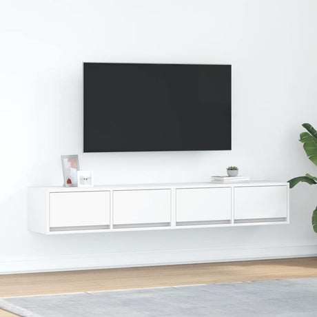 Vidaxl tv-meubelen 2 st 80x31x25,5 cm bewerkt hout wit