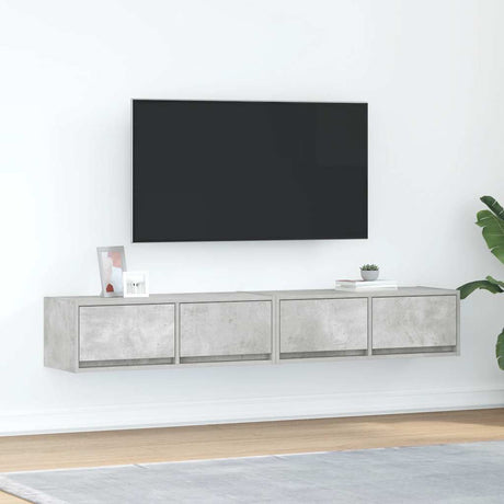 Vidaxl tv-meubels 2 st 80x31x25,5 cm bewerkt hout betongrijs