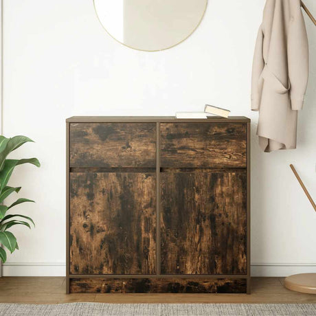 Vidaxl dressoir met lade 80x34x76 cm spaanplaat gerookt eikenkleurig