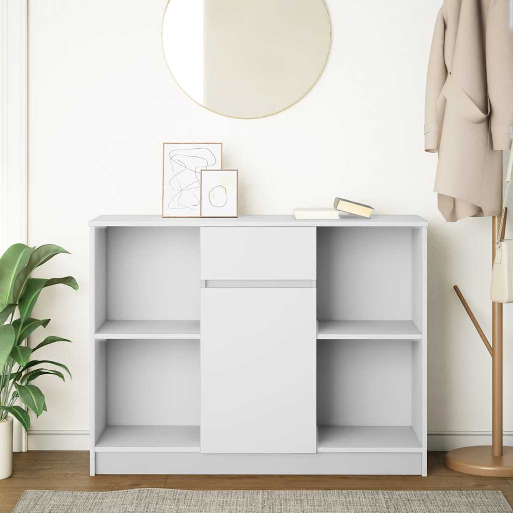 Vidaxl dressoir met lade 101x35x76 cm spaanplaat wit