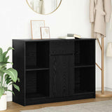 Vidaxl dressoir met lade 101x35x76 cm spaanplaat zwart eikenkleurig