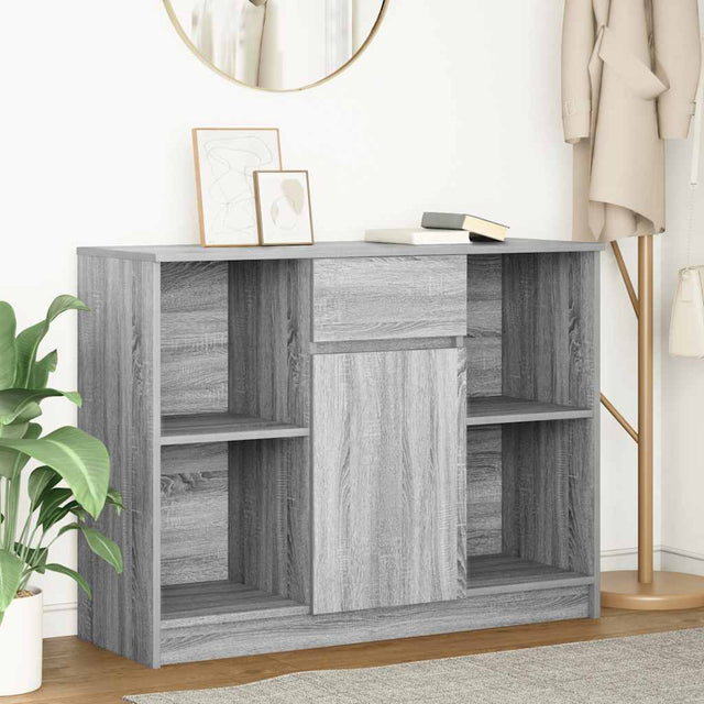 Vidaxl dressoir met lade 101x35x76 cm spaanplaat grijs sonoma