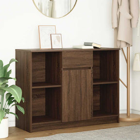 Vidaxl dressoir met lade 101x35x76 cm spaanplaat bruin eikenkleurig