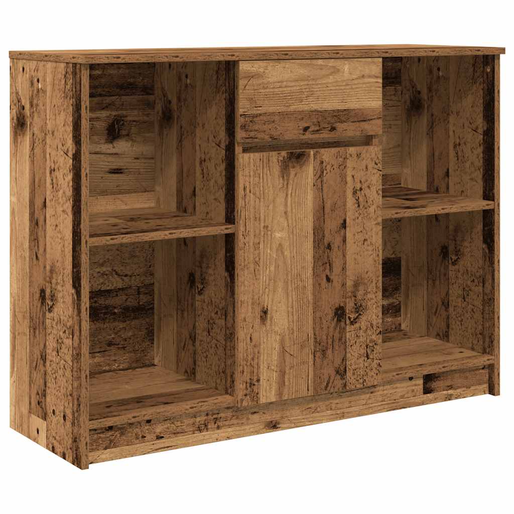 Vidaxl dressoir met lade 101x35x76 cm spaanplaat oud hout