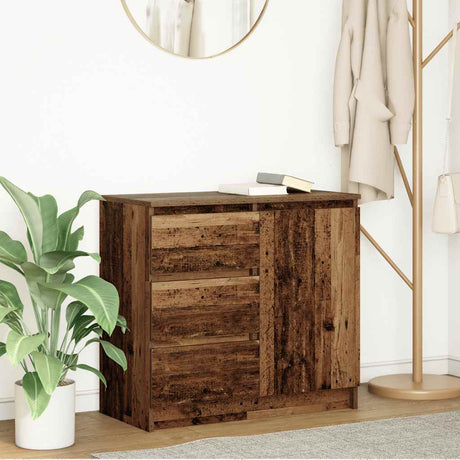 Vidaxl dressoir met lade 71x35x65 cm spaanplaat oud hout