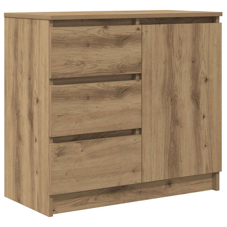 Vidaxl dressoir lade 71x35x65 cm spaanplaat artisanaal eikenkleurig