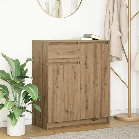 Vidaxl dressoir lade 71x35x84 cm spaanplaat artisanaal eikenkleurig