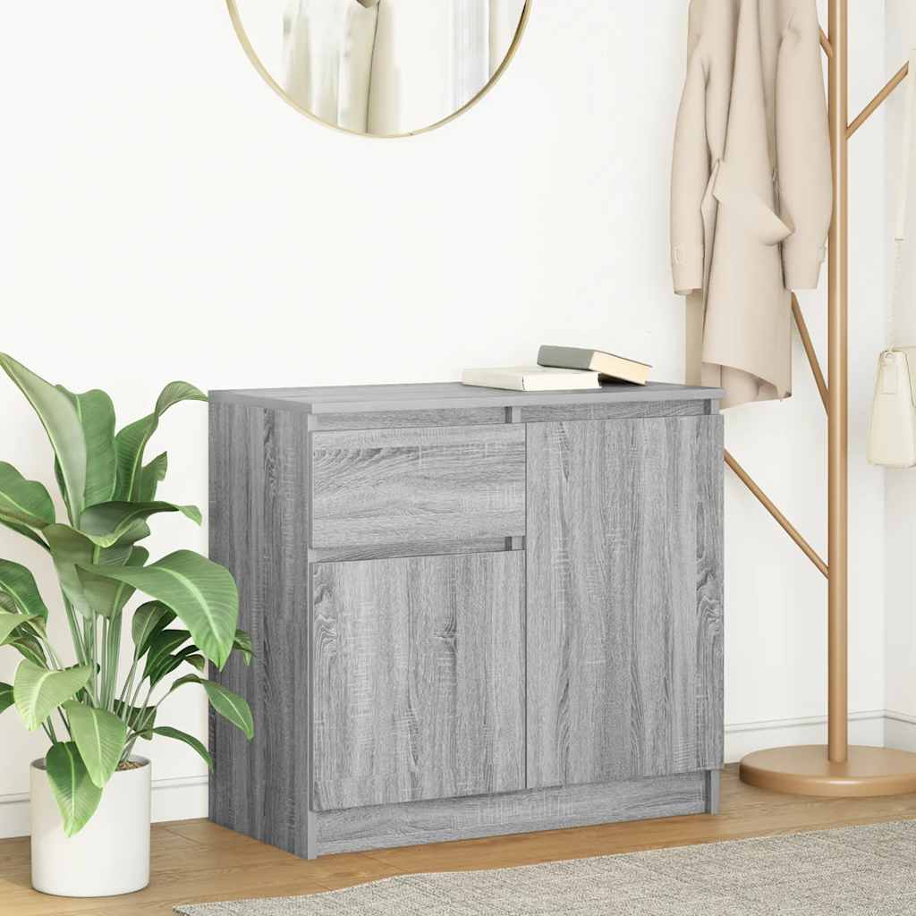 Vidaxl dressoir met lade 71x35x65 cm spaanplaat grijs sonoma