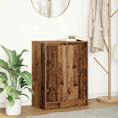 Vidaxl dressoir 57x34x76 cm bewerkt hout oud houtkleurig