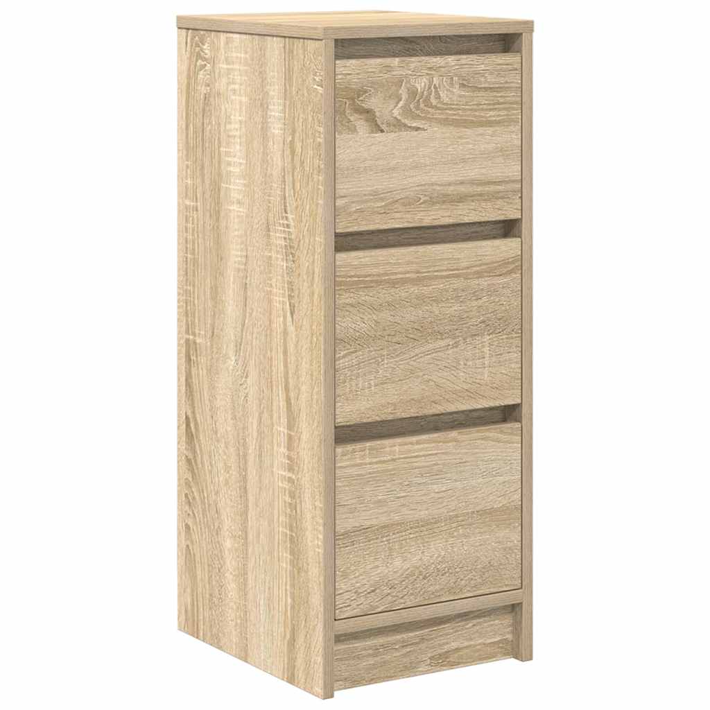 Vidaxl dressoir 29,5x34x76 cm bewerkt hout sonoma eikenkleurig