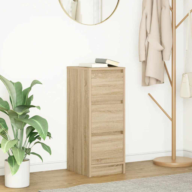 Vidaxl dressoir 29,5x34x76 cm bewerkt hout sonoma eikenkleurig