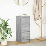 Vidaxl dressoir 29,5x34x76 cm bewerkt hout grijs sonoma eikenkleurig