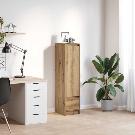Vidaxl highboard 29,5x34x119,5 cm spaanplaat eikenkleurig eikenkleurig