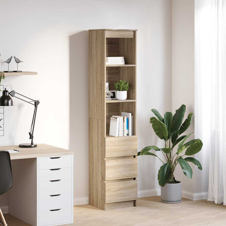 Vidaxl highboard 37,5x35x180 cm spaanplaat sonoma eikenkleurig