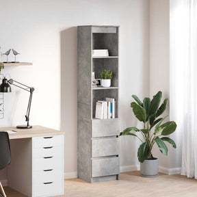 Vidaxl highboard 37,5x35x180 cm spaanplaat betongrijs