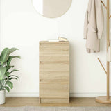 Vidaxl dressoir 37,5x35x76cm bewerkt hout sonoma eikenkleurig