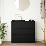 Vidaxl dressoir 80x35x76 cm spaanplaat zwart eikenkleurig