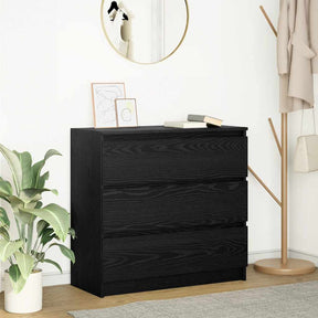 Vidaxl dressoir 80x35x76 cm spaanplaat zwart eikenkleurig