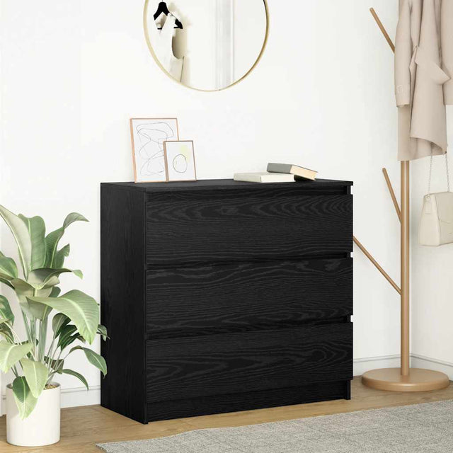 Vidaxl dressoir 80x35x76 cm spaanplaat zwart eikenkleurig