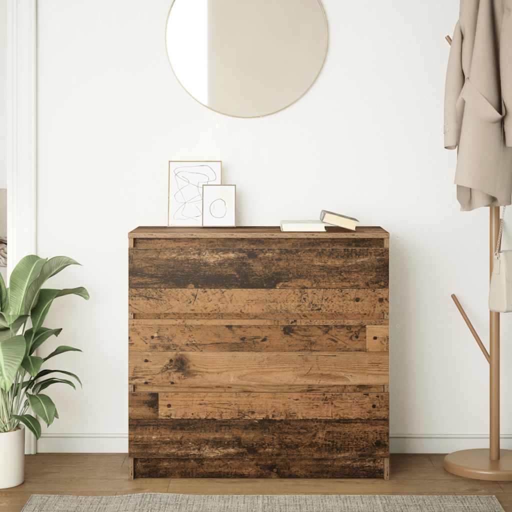 Vidaxl dressoir 80x35x76 cm spaanplaat oud hout