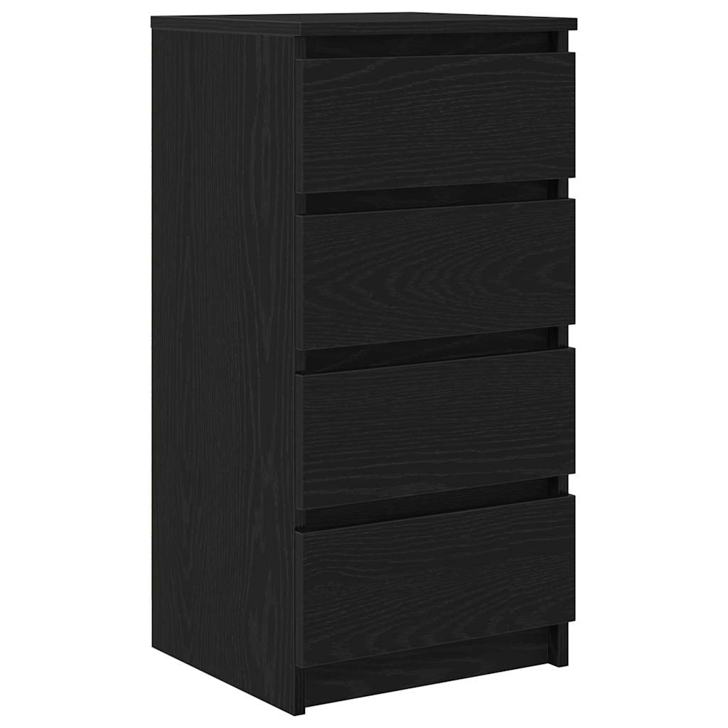Vidaxl dressoir 37,5x35x76 cm spaanplaat zwart eikenkleurig
