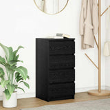 Vidaxl dressoir 37,5x35x76 cm spaanplaat zwart eikenkleurig