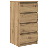 Vidaxl dressoir 37,5x35x76 cm bewerkt hout artisanaal eikenkleurig