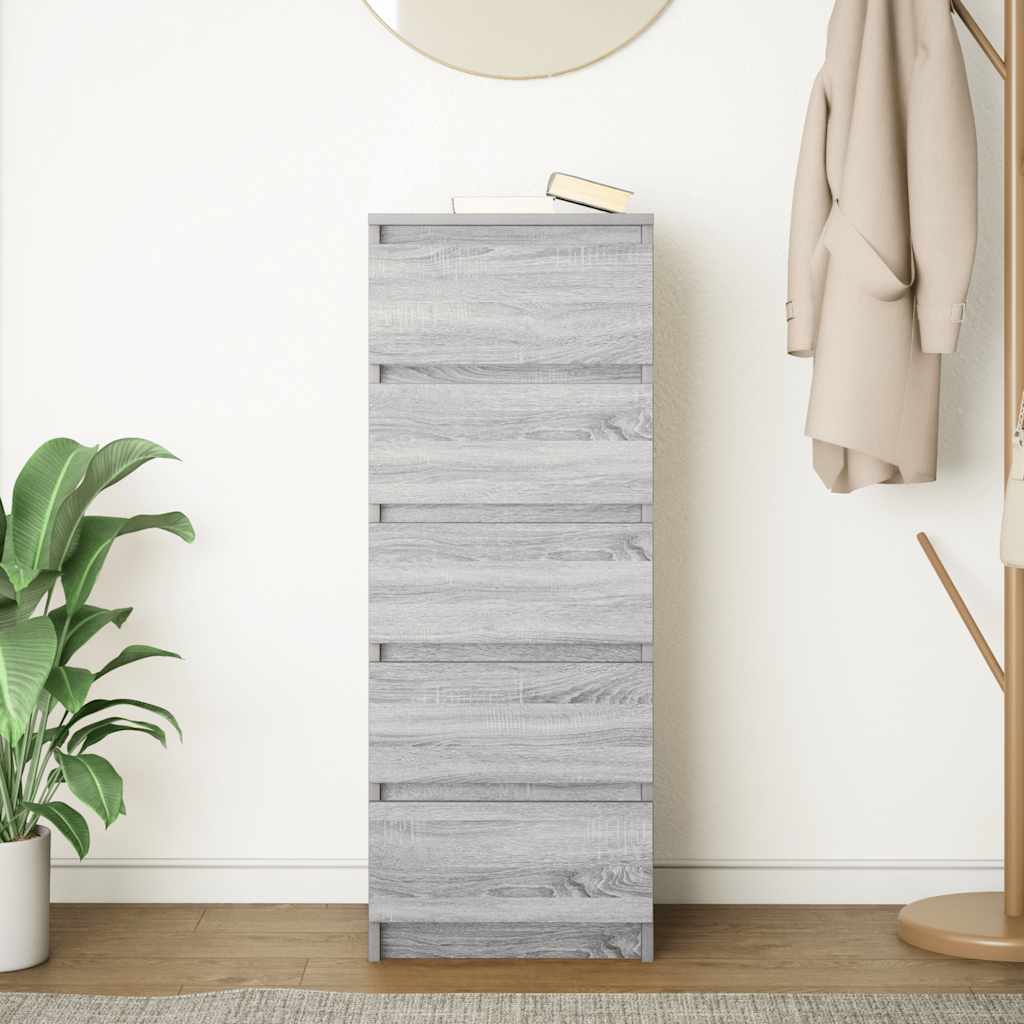 Vidaxl dressoir met lades 37,5x35x99 cm spaanplaat grijs sonoma