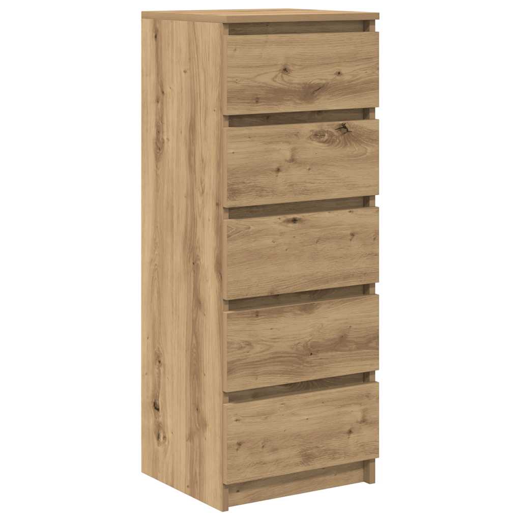 Vidaxl dressoir met lades 37,5x35x99cm spaanplaat artisanaal eikenhout