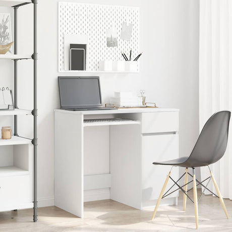 Vidaxl bureau 86x49x76 cm spaanplaat wit